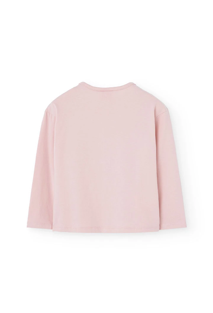 Camisola de malha para menina em rosa