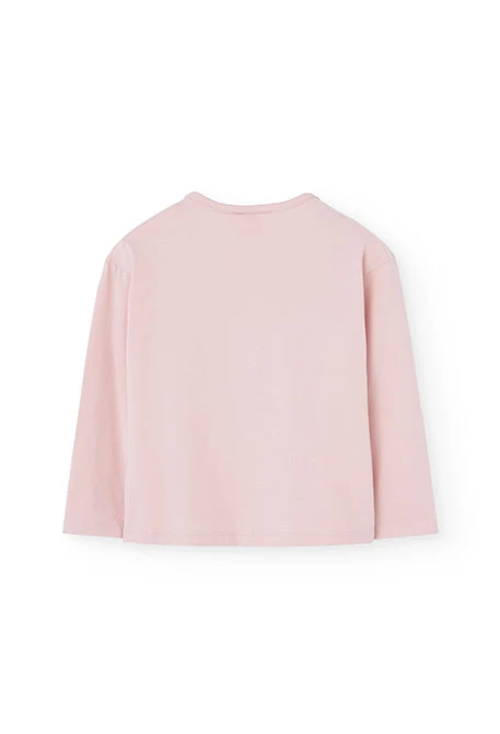 Camisola de malha para menina em rosa