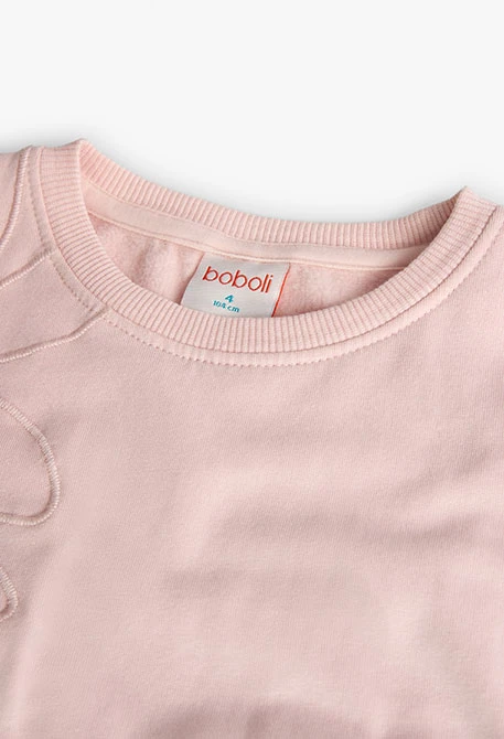 Pink fleece sweatshirt for girl