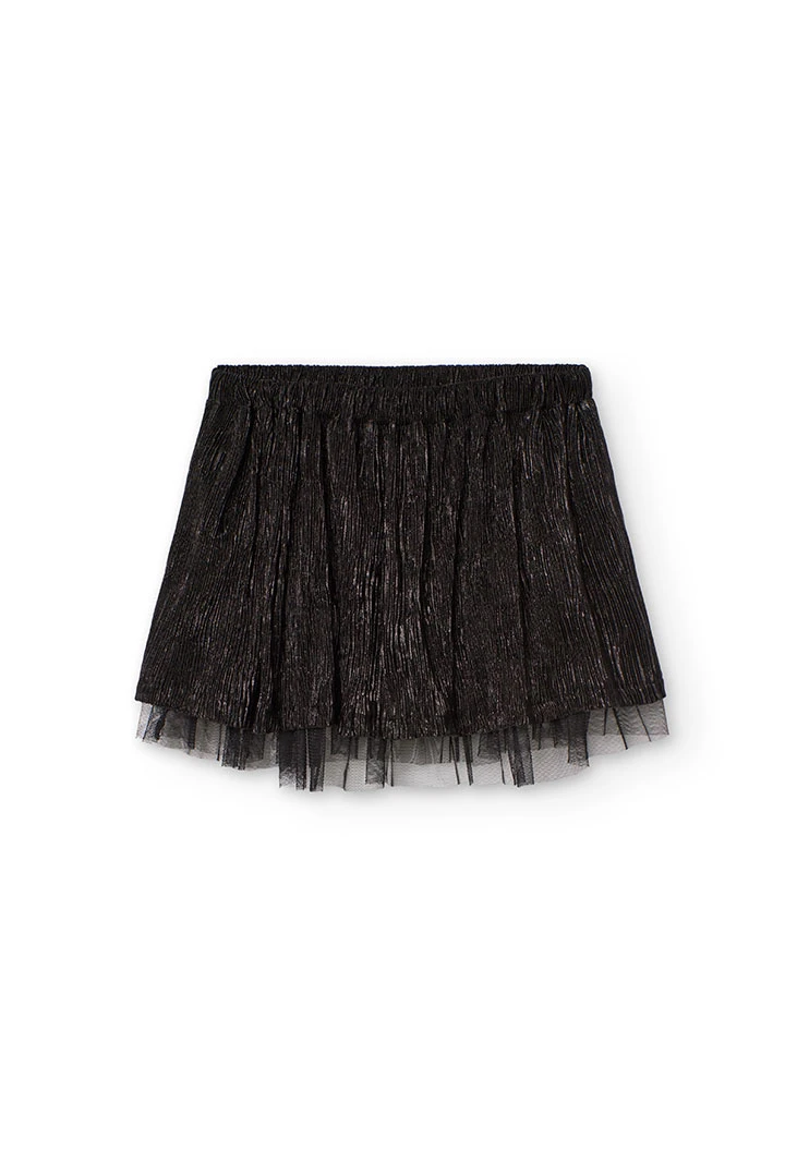Mädchenstrickrock in Schwarz