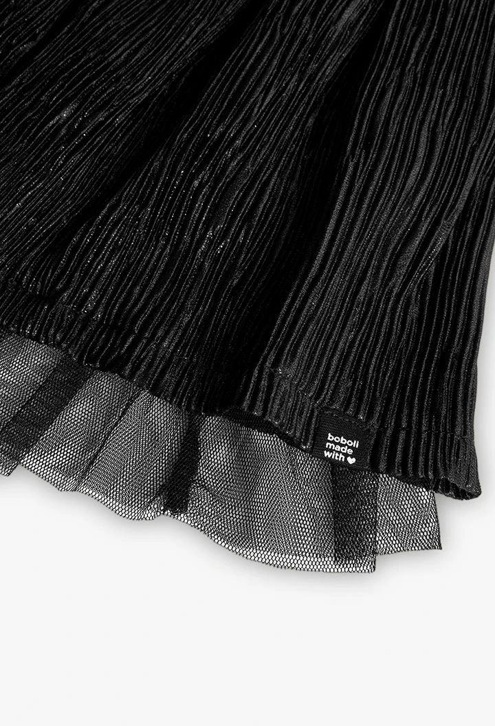 Mädchenstrickrock in Schwarz