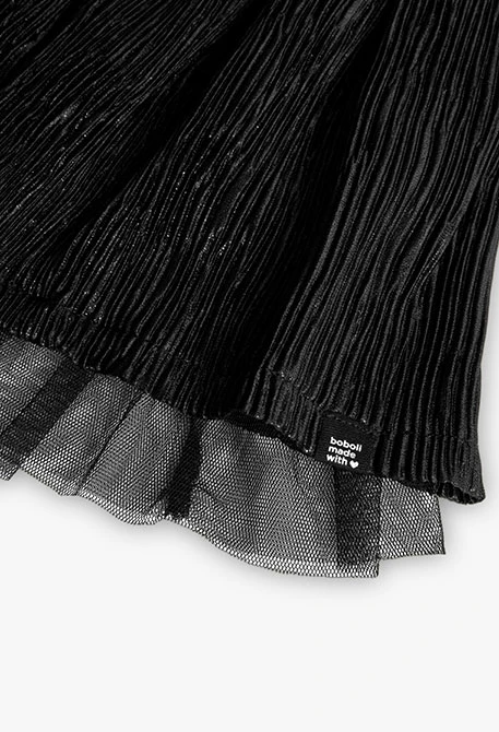 Gonna in maglia per bambina di colore nero