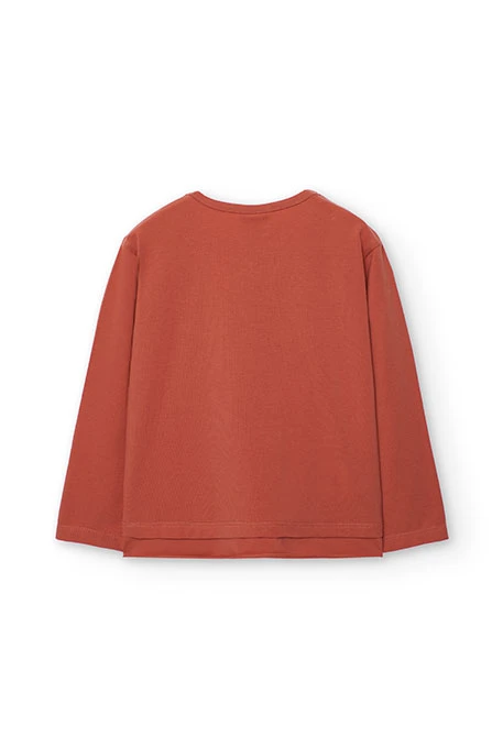 Mädchen T-Shirt Baumwolle orange Blume