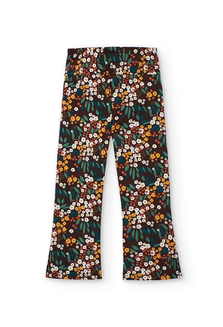 Legging a maglia fiori