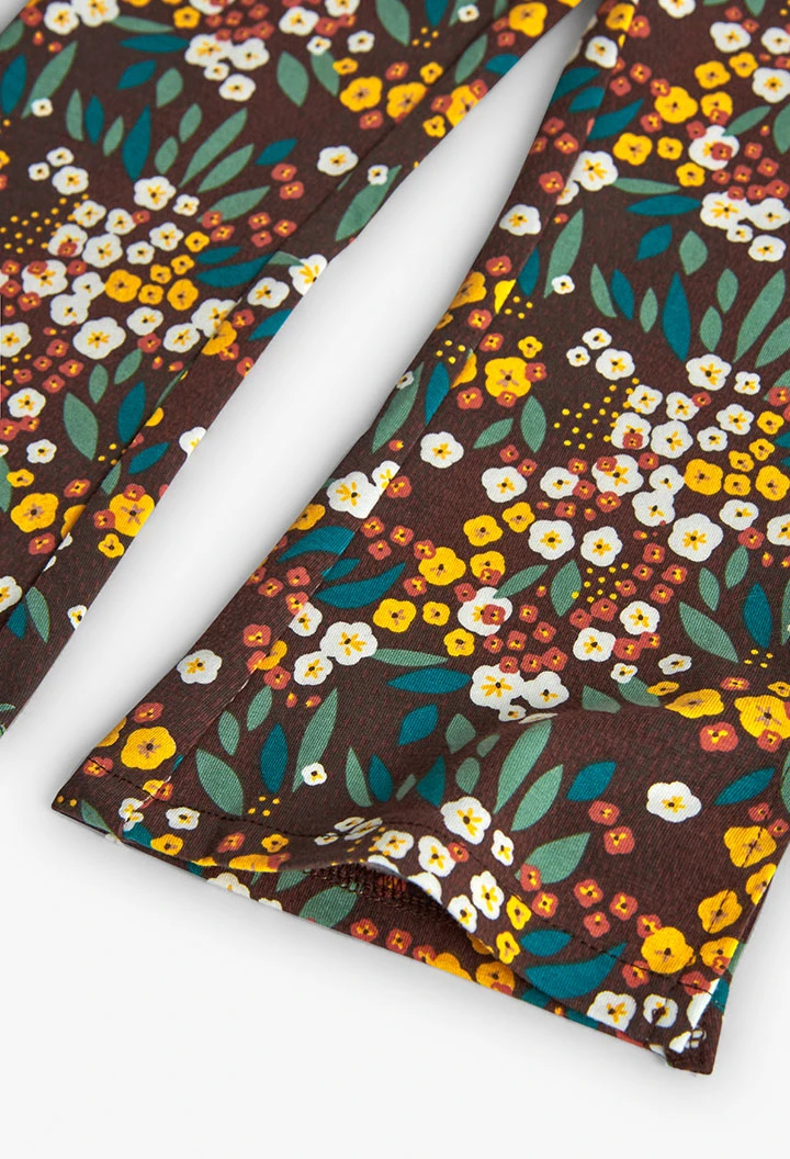 Legging a maglia fiori