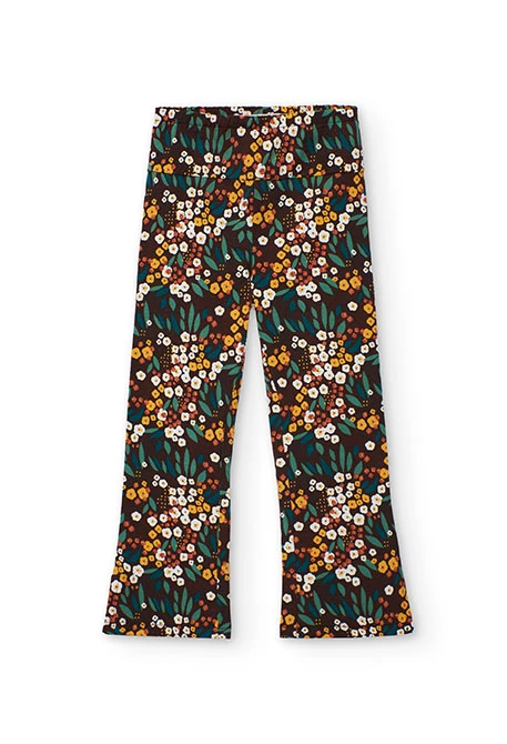 Legging en tricot fleurs