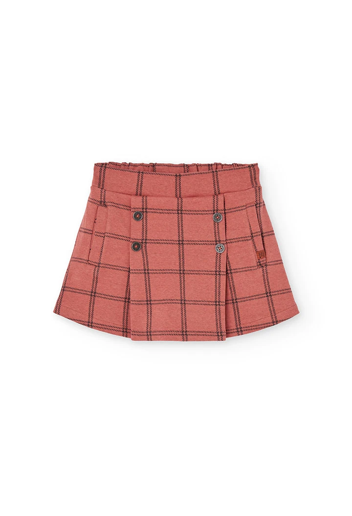 Knitted check skirt