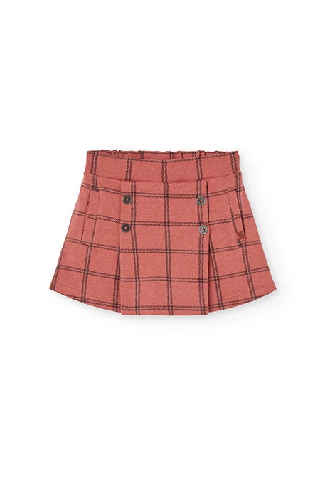 Knitted check skirt