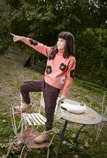 Brown corduroy trousers for girl