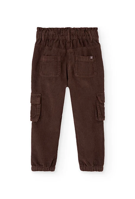 Brown corduroy trousers for girl