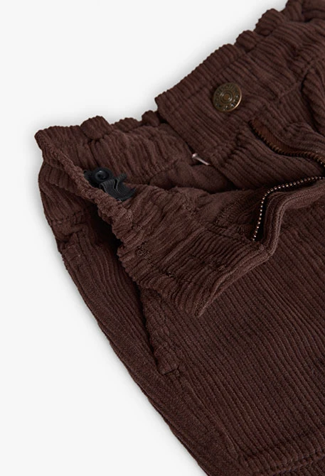 Brown corduroy trousers for girl