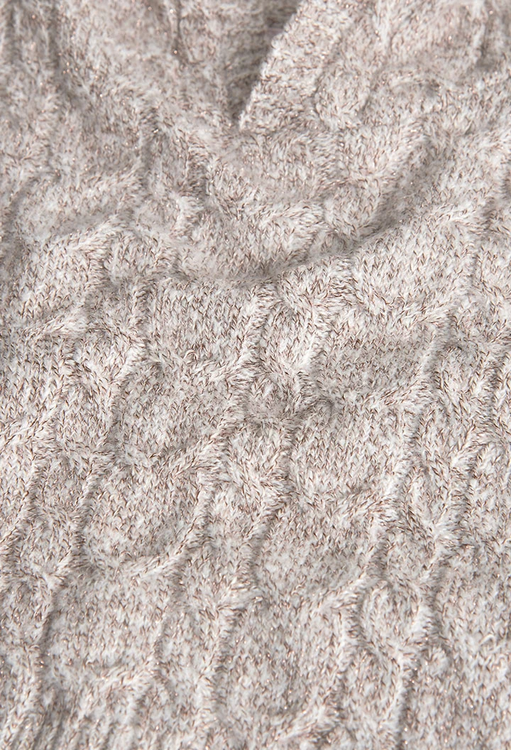 Maglione bambina in maglia bianco