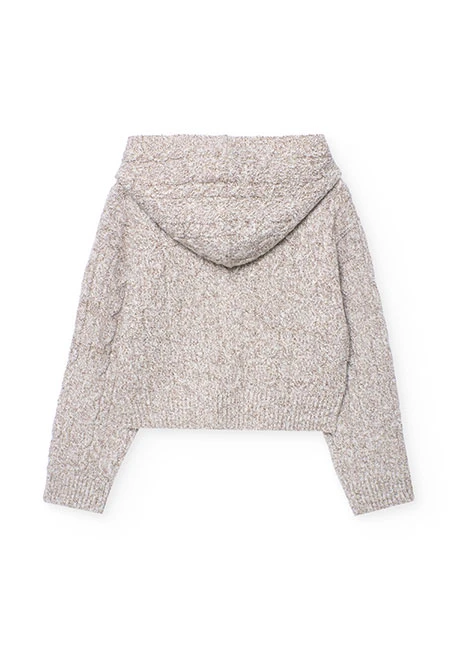 Camisola de malha branca para menina