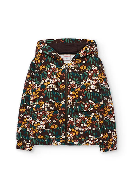 Giacca bambina di ciniglia fiori
