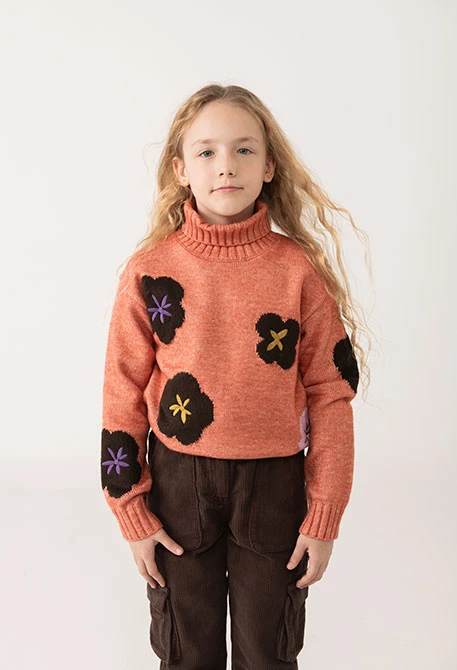 Maglia bambina marrone