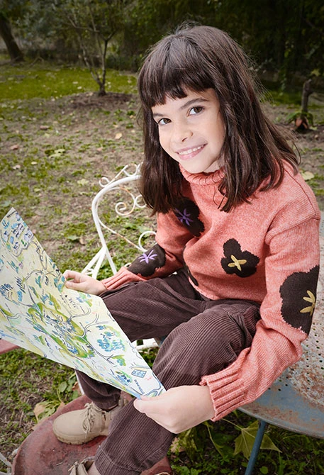 Maglia bambina marrone