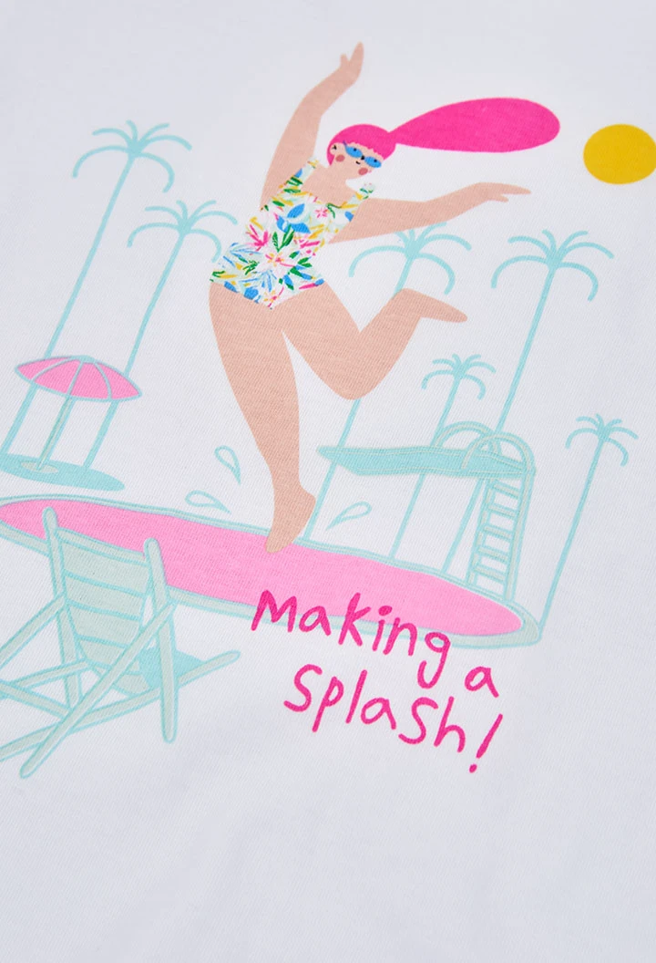 Maglietta bambina a fiori