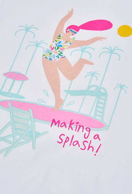 Mädchen T-Shirt mit Blumenmuster