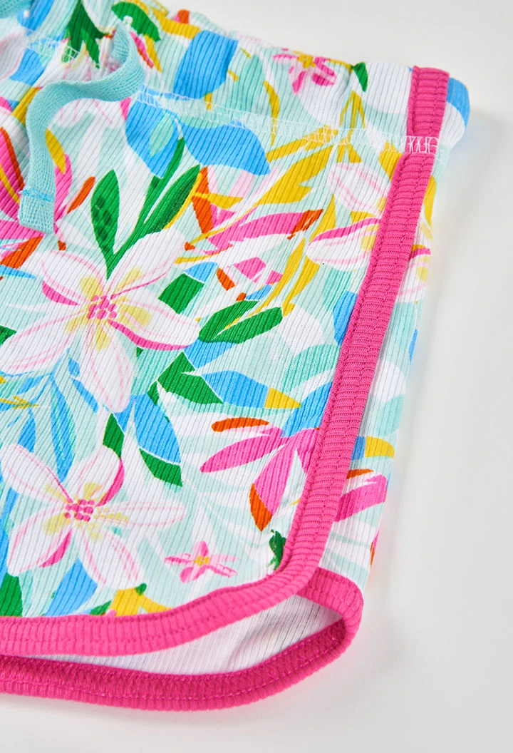 Short estampat de flors