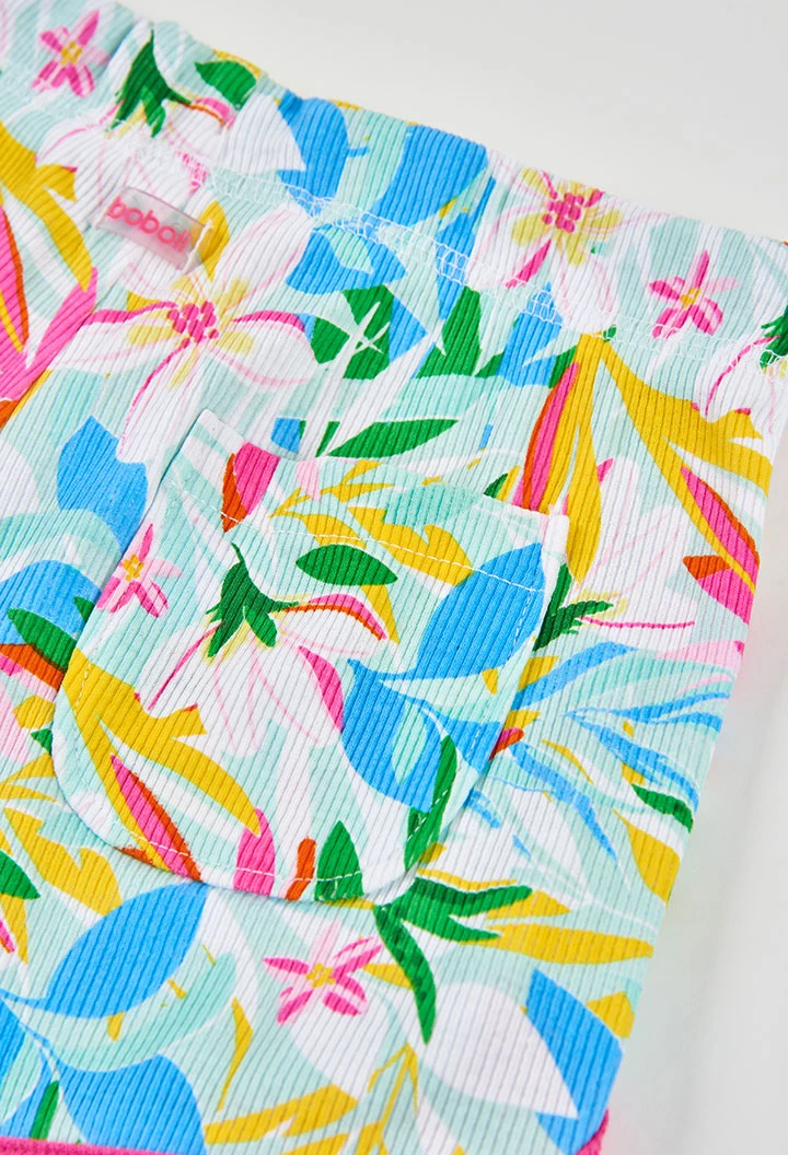 Short a stampa floreale