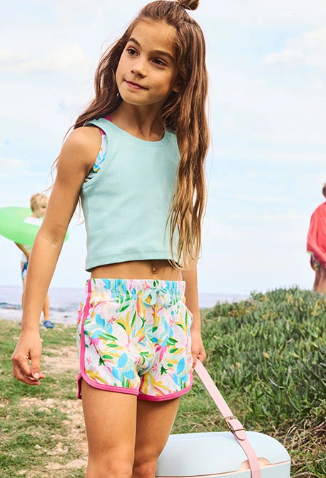 Short estampat de flors
