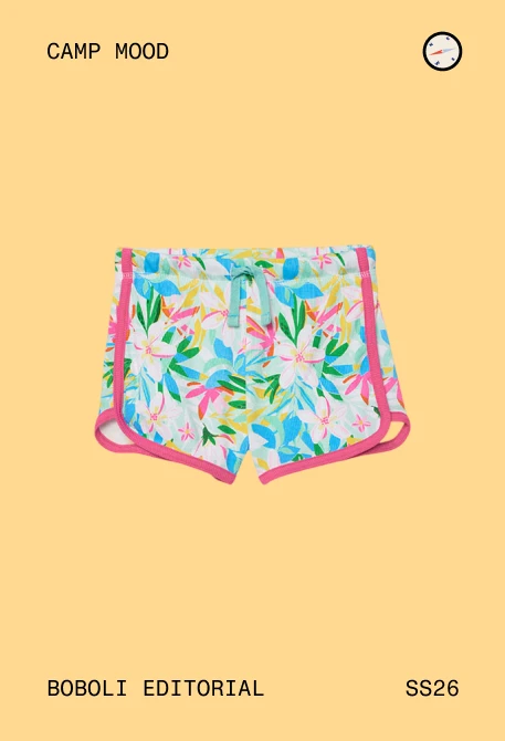 Kurze Hose mit Blumenmuster