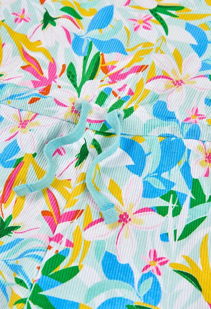 Macacão de menina estampado floral