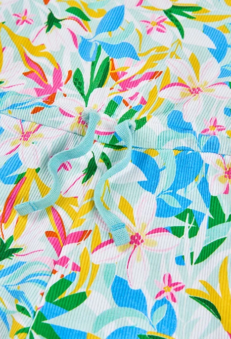 Macacão de menina estampado floral