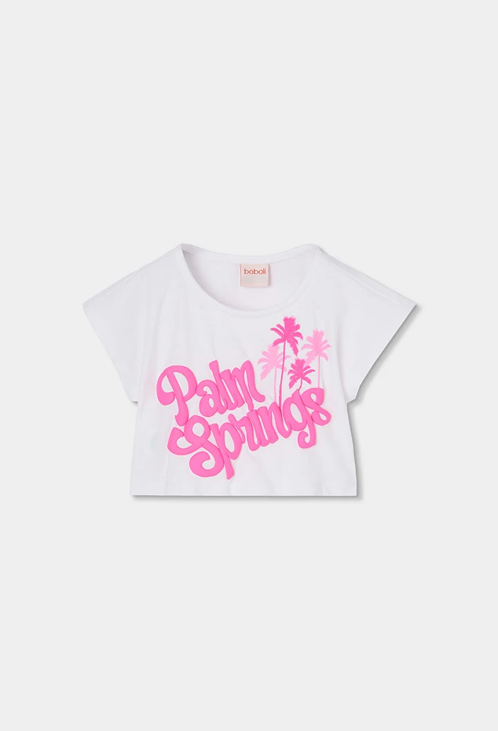 Maglietta bambina cotone bianca