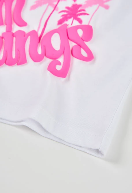 T-shirt fille coton blanc