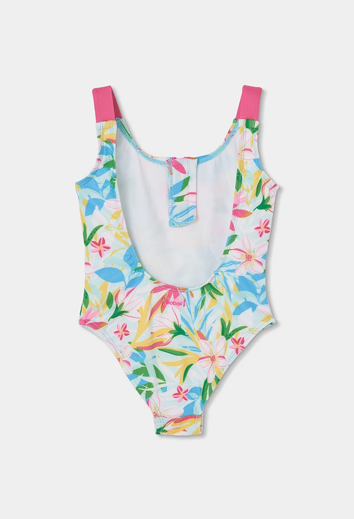 Bañador niña estampado flores