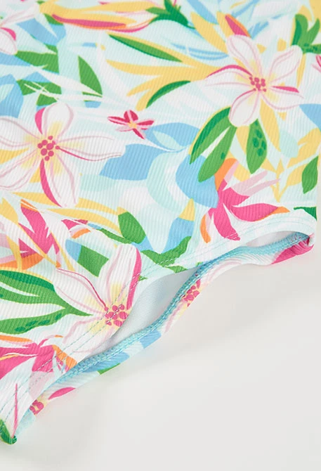 Banyador nena estampat amb flors UPF50+