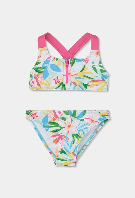 Girl?s floral print bikini
