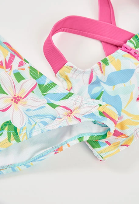 Girl?s floral print bikini