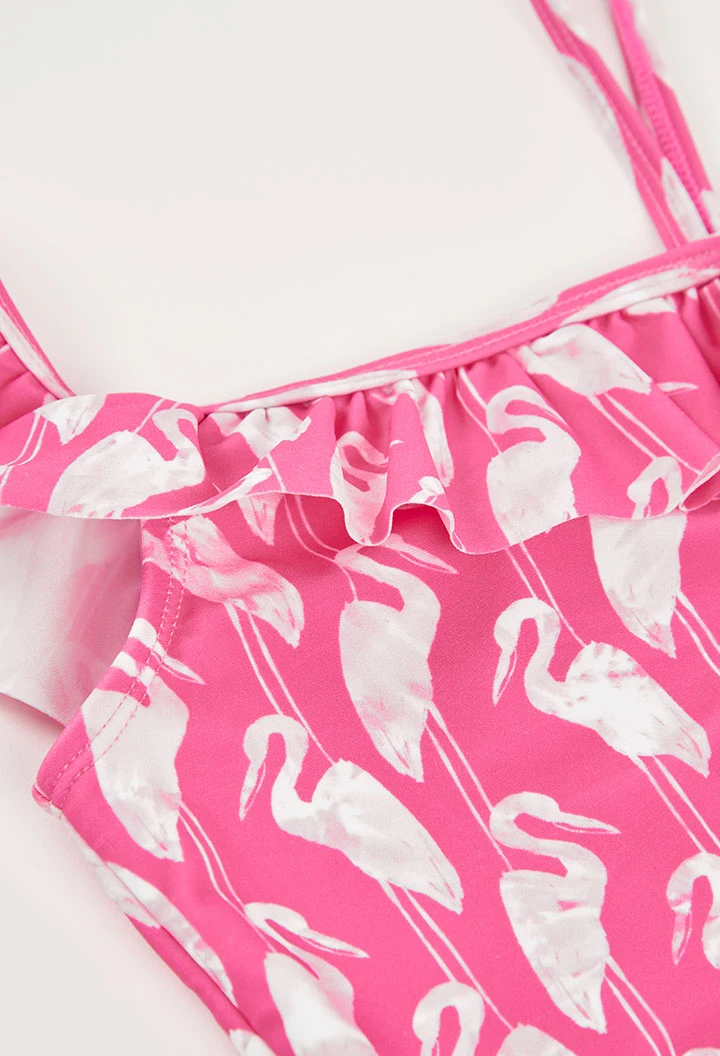Biquini estampat rosa per a nena UPF50+