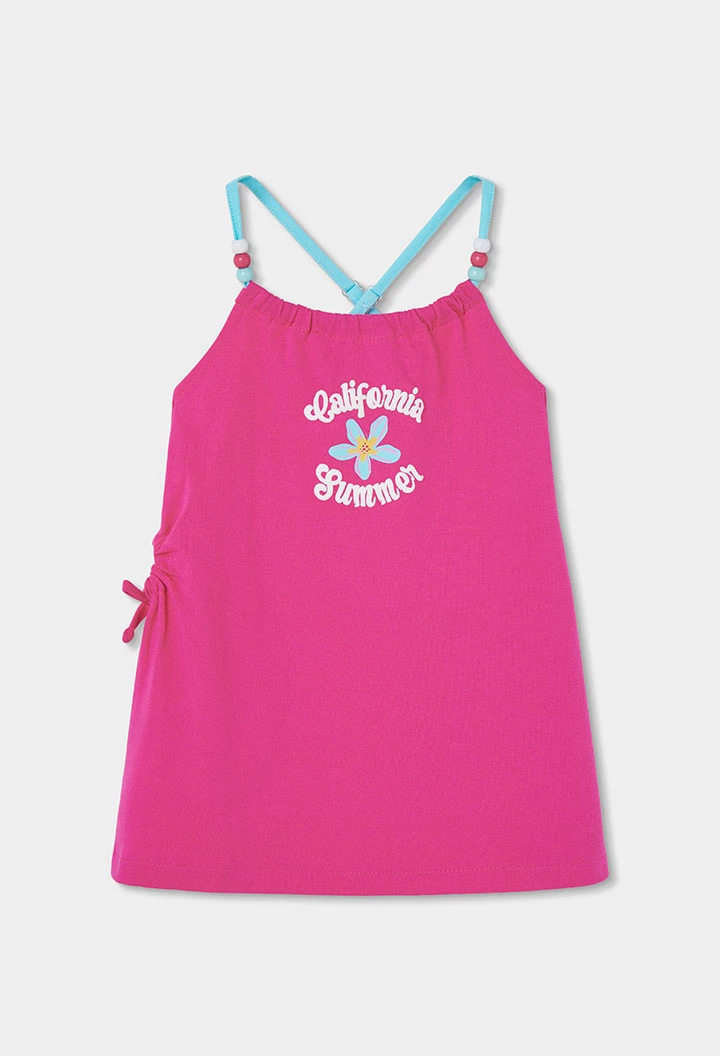 Maillot de bain rose imprimé pour fille