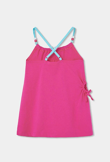 Maillot de bain rose imprimé pour fille