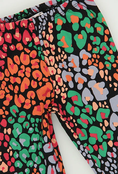 Legging imprimé animal print multicolore