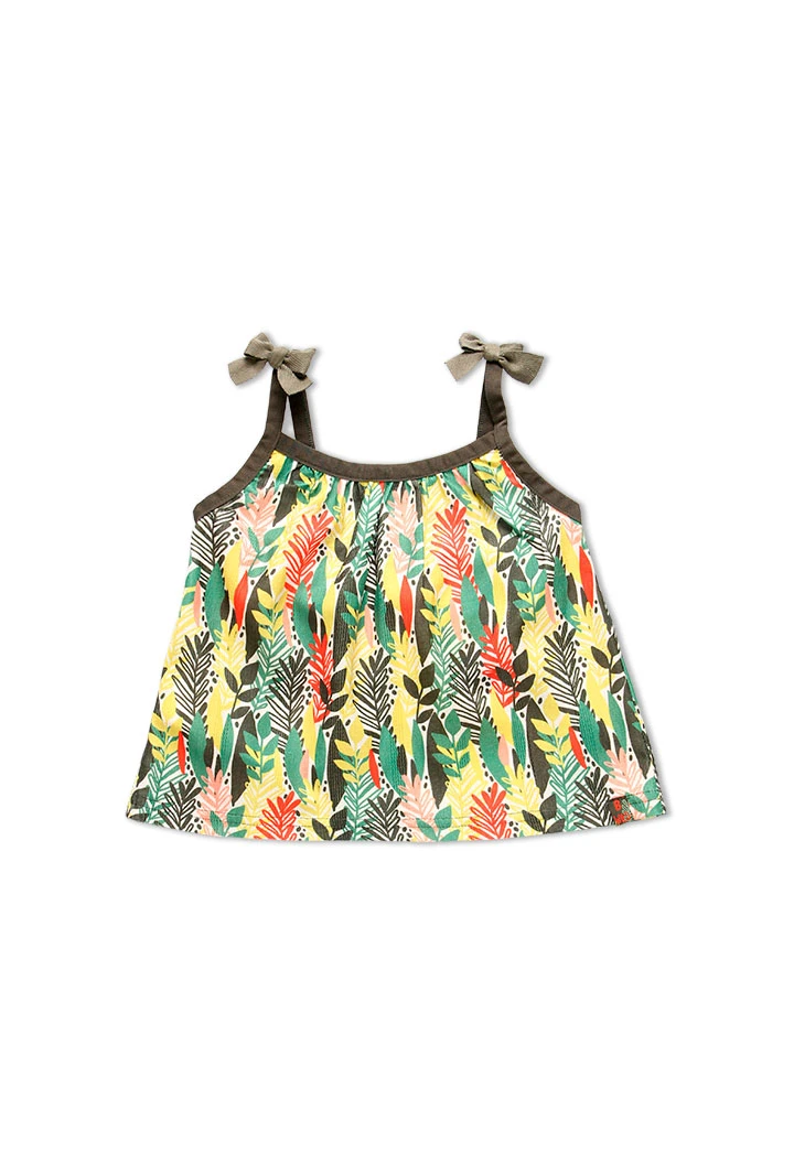 Top bambula imprimée pour fille