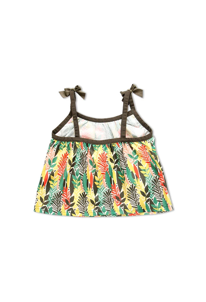 Top bambula imprimée pour fille