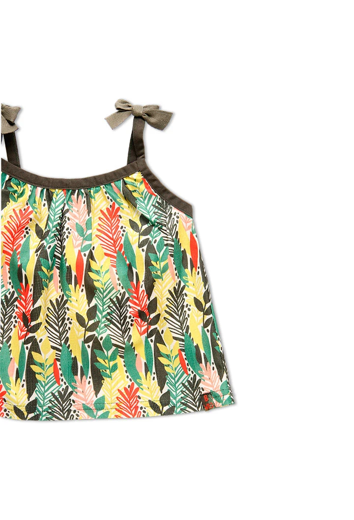 Top bambula imprimée pour fille