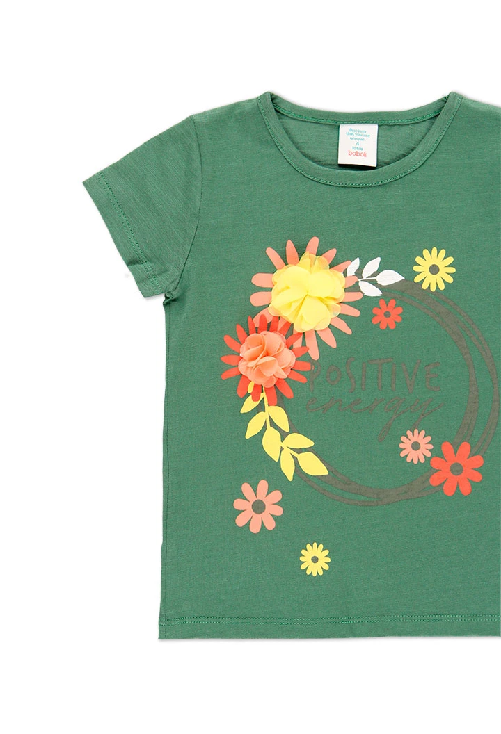 T-Shirt tricot flame pour fille