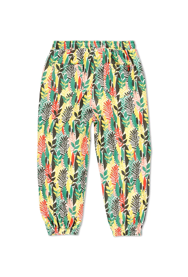Pantalon bambula imprimée pour fille