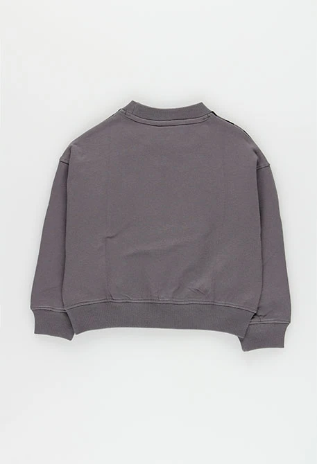Dessuadora de pelfa de nena gris estampat lleopard