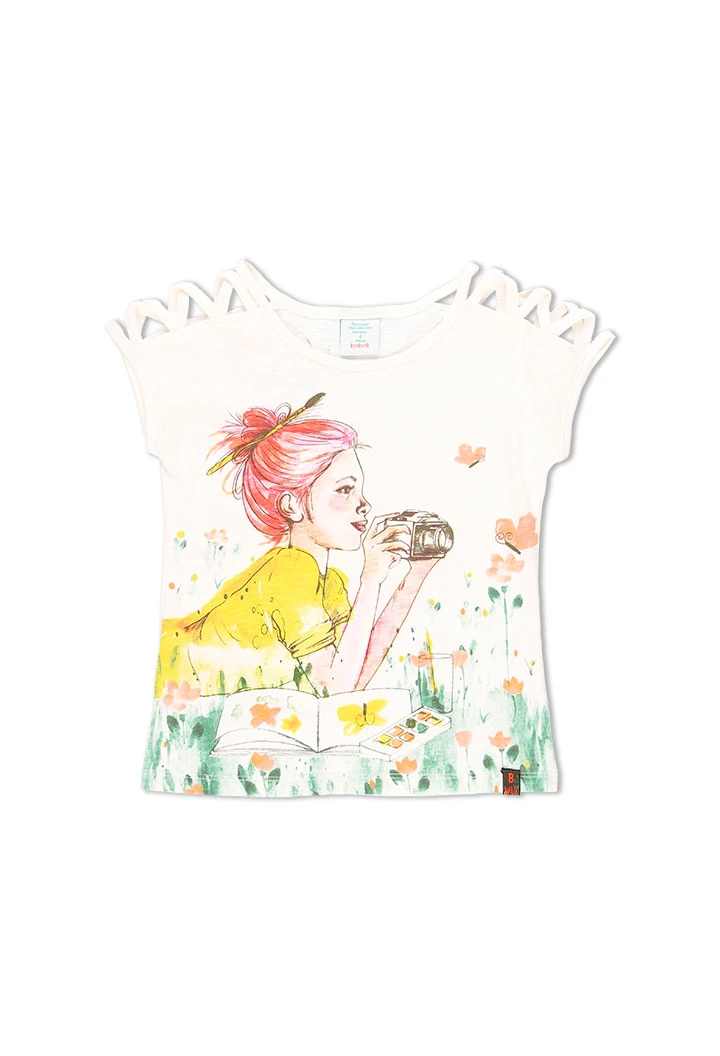 T-Shirt tricot flame pour fille