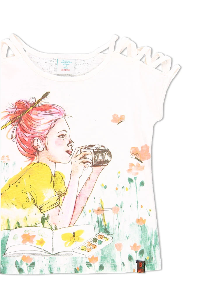 T-Shirt tricot flame pour fille