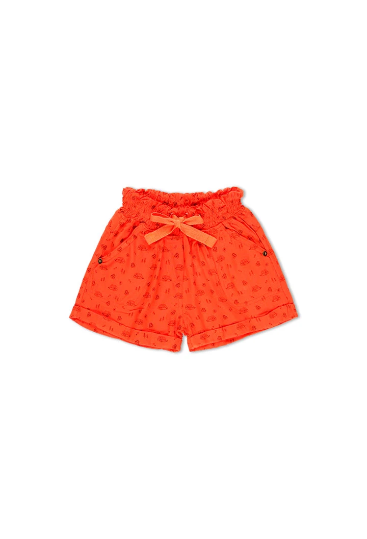 Short en toile epaisse imprimé pour fille