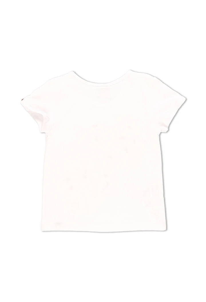 T-Shirt tricot flame "feuilles" pour fille