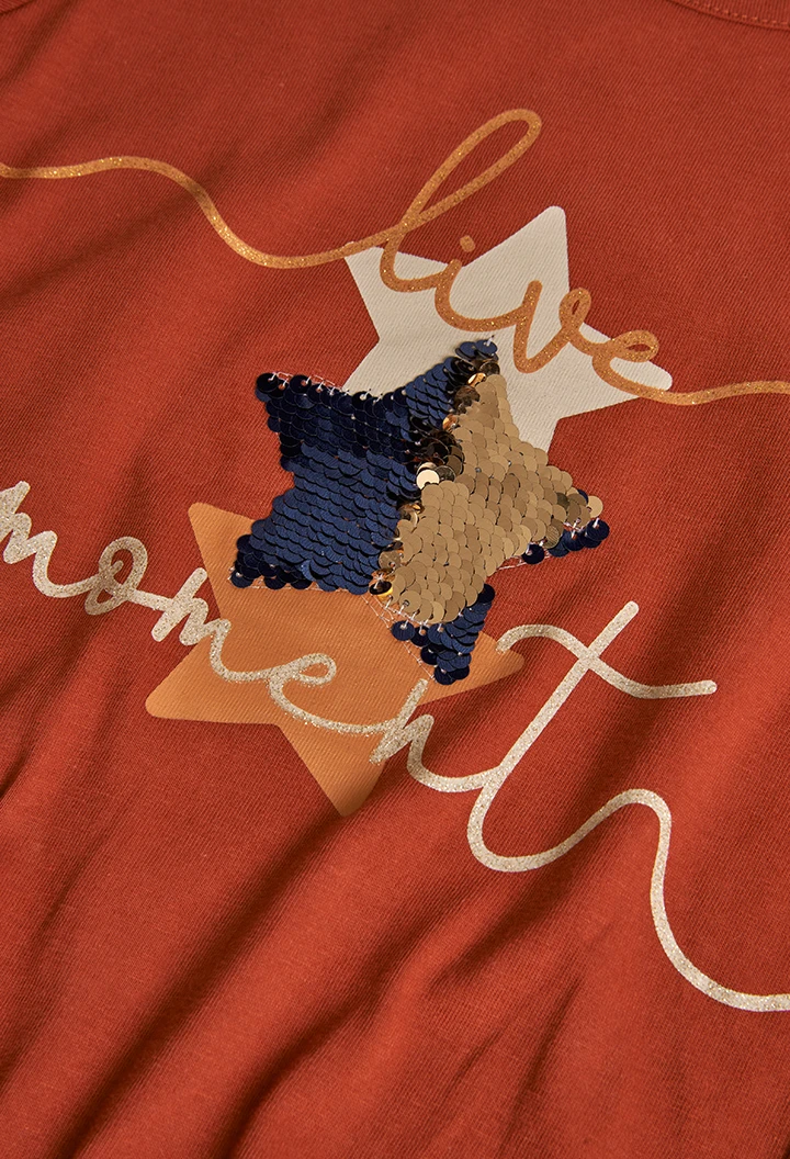 T-Shirt tricot "étoiles" pour fille