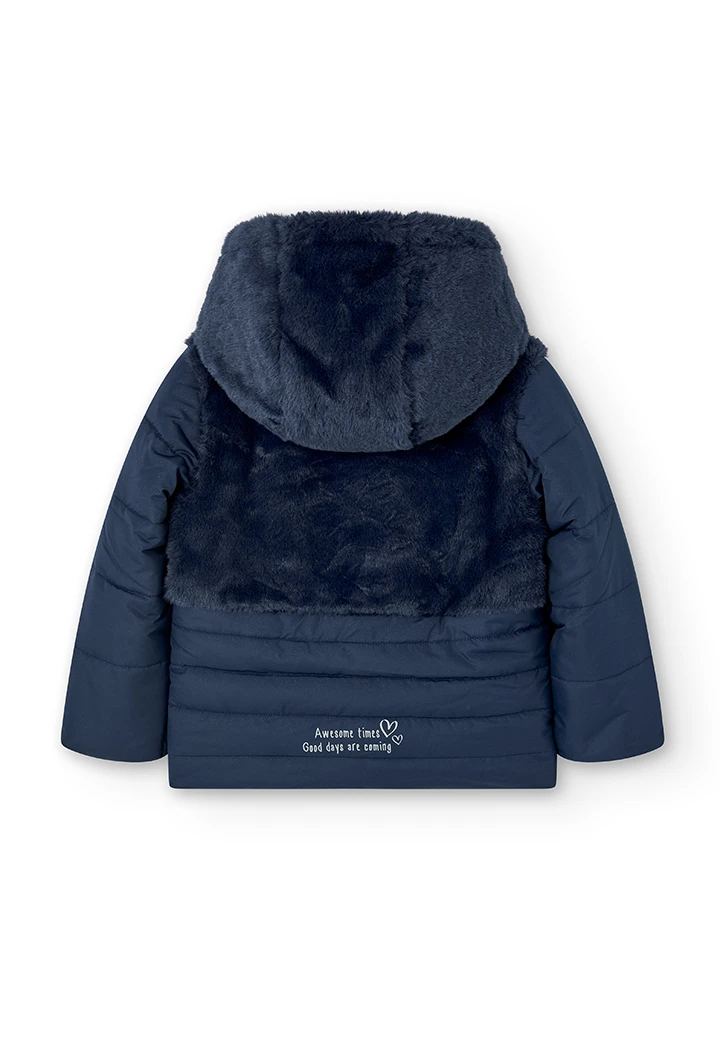 Parka en toile technique pour fille